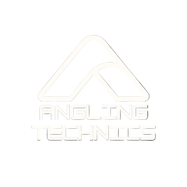 White logo and text 'Angling Technics' on a black background