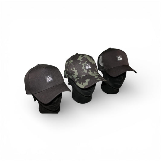 Black 5 Panel Baseball Cap